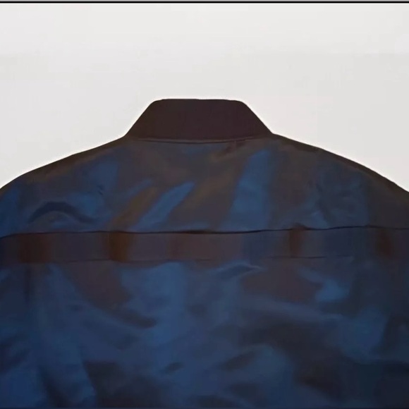 Calvin Klein 205W39NYC Raf Simons Nylon Navy Bomber Jacket Coat Puff Sleeves S - Picture 3 of 7